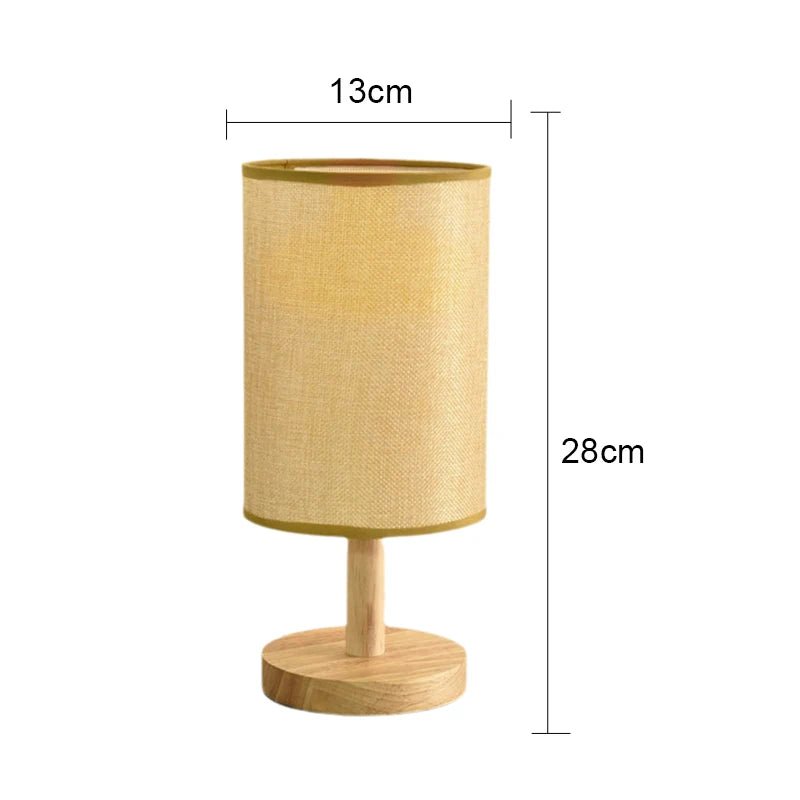 "LED Table Lamp – Simple Chinese Style Dimmable Night Light with Fabric Lampshade, USB Plug for Bedroom & Bedside Lighting" - RELUX.STORE