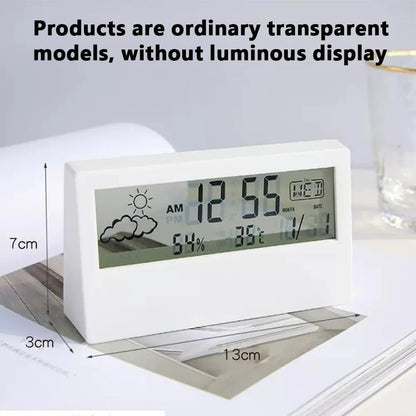 LED Thermometer Thermo - Hygrometer Multifunction Electronic Clock Temperature Humidity Meter Weather Station for Home With Alarm - RELUX.STORE