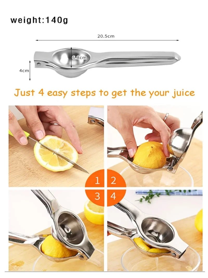 Lemon Squeezer Stainless Steel Manual Juicer Processor Kitchen Accessories Juice Fruit Pressing Citrus Orange Juicer Lemon Press - RELUX.STORE