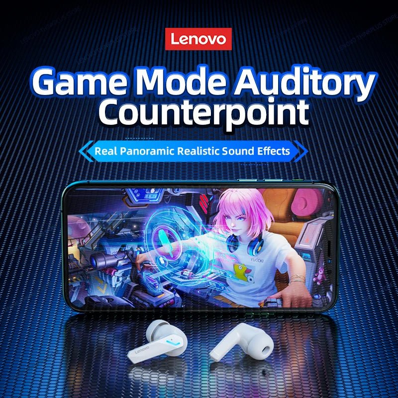 "Lenovo GM2 Pro Bluetooth 5.3 Wireless Earbuds – Low Latency Gaming Headset with Mic, Dual Mode, HD Call, TWS In - Ear Headphones" - RELUX.STORE