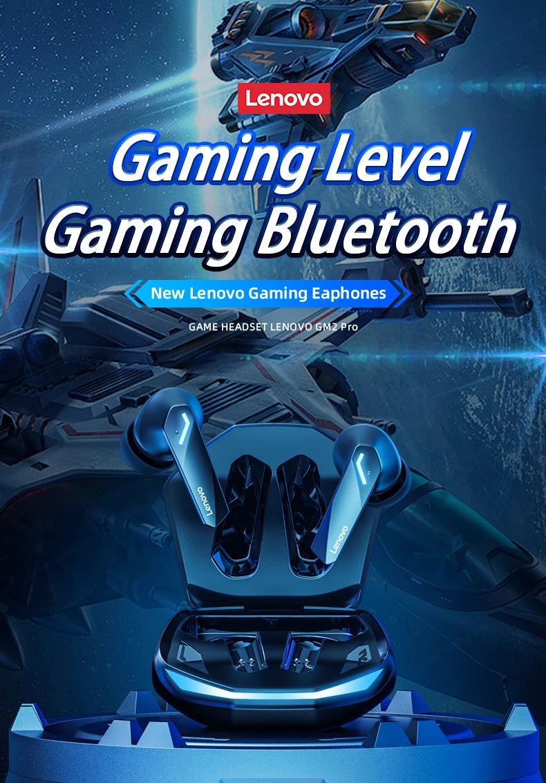 "Lenovo GM2 Pro Bluetooth 5.3 Wireless Earbuds – Low Latency Gaming Headset with Mic, Dual Mode, HD Call, TWS In - Ear Headphones" - RELUX.STORE
