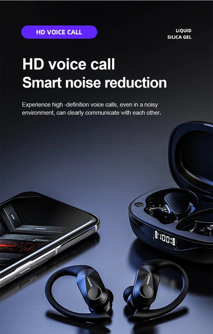 Lenovo LP75 Sports Wireless Earphones – Bluetooth 5.3 TWS Headphones with Mic, Button Control, LED Power Display & HiFi Stereo Sound - RELUX.STORE