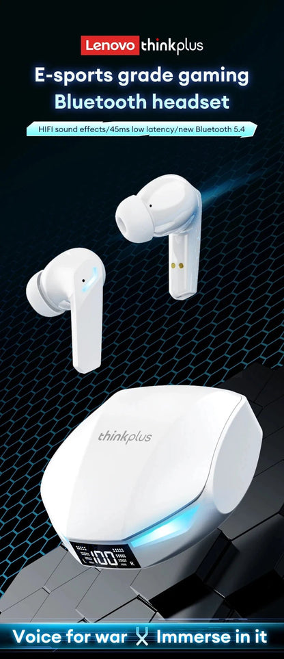 "Lenovo XT53 Wireless Earphones – Bluetooth 5.4, Ultra - Long Endurance, Low Latency Gaming Headset with LED Digital Display Earbuds" - RELUX.STORE