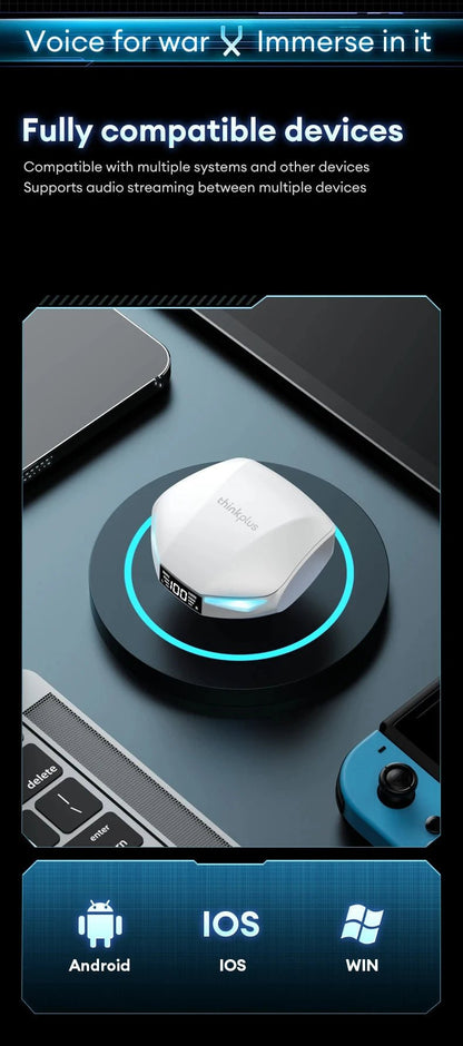 "Lenovo XT53 Wireless Earphones – Bluetooth 5.4, Ultra - Long Endurance, Low Latency Gaming Headset with LED Digital Display Earbuds" - RELUX.STORE