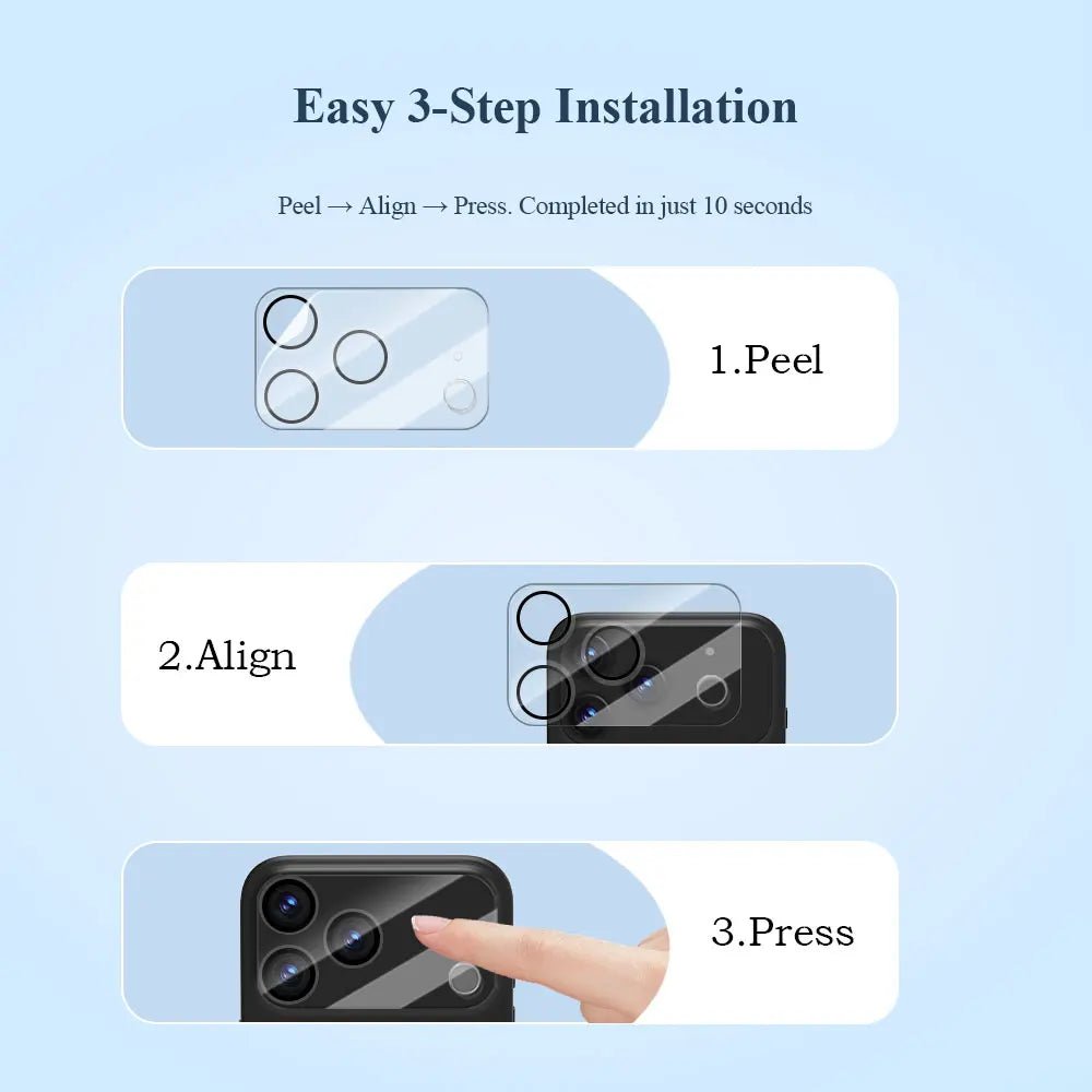 "Lereach Tempered Glass Camera Lens Protector for iPhone 17 / 17 Pro / 17 Pro Max – Scratch Resistant, High Transparency" - RELUX.STORE