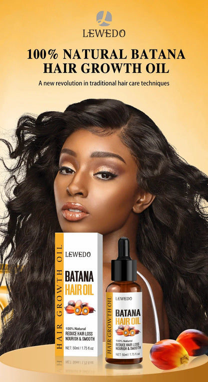 Lewedo Naturals Batana Oil Fast Hair Growth for Men Women Pure Batana Oil Nourish Shiny Hair Healthy Hair Care Anti Hair Loss - RELUX.STORE