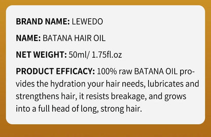 Lewedo Naturals Batana Oil Fast Hair Growth for Men Women Pure Batana Oil Nourish Shiny Hair Healthy Hair Care Anti Hair Loss - RELUX.STORE