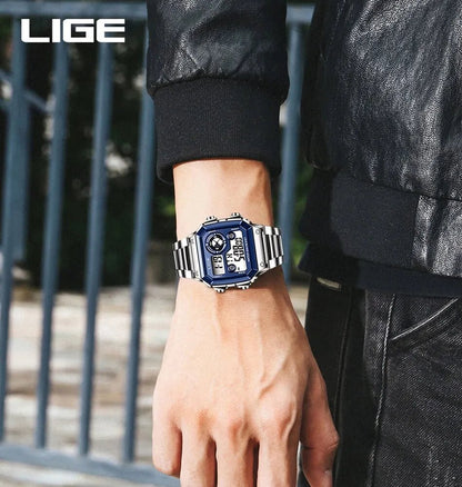 LIGE 2023 NEW Luxury Brand Men Watch Military Digital Watches Sport Wristwatch Mens Waterproof Clock Male Relogio Masculino - RELUX.STORE