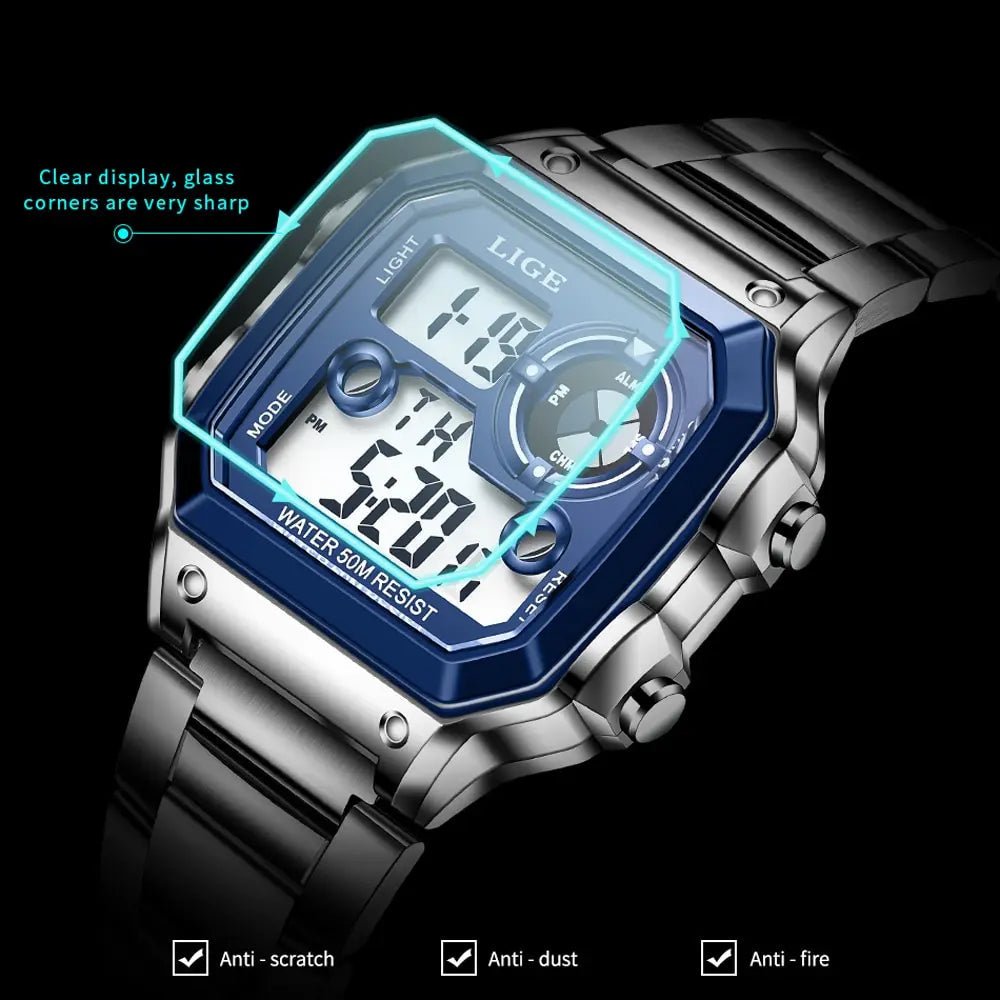 LIGE 2023 NEW Luxury Brand Men Watch Military Digital Watches Sport Wristwatch Mens Waterproof Clock Male Relogio Masculino - RELUX.STORE