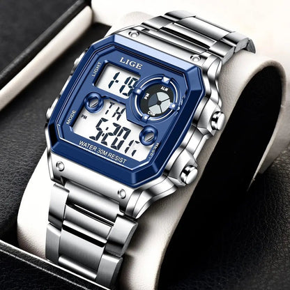 LIGE 2023 NEW Luxury Brand Men Watch Military Digital Watches Sport Wristwatch Mens Waterproof Clock Male Relogio Masculino - RELUX.STORE