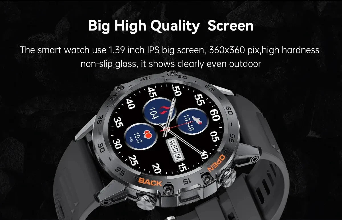 LIGE New1.39" Bluetooth Call Smart Watch Men Outdoor Sport Fitness Heart Rate Health Monitoring Smartwatch for Android IOS Phone - RELUX.STORE