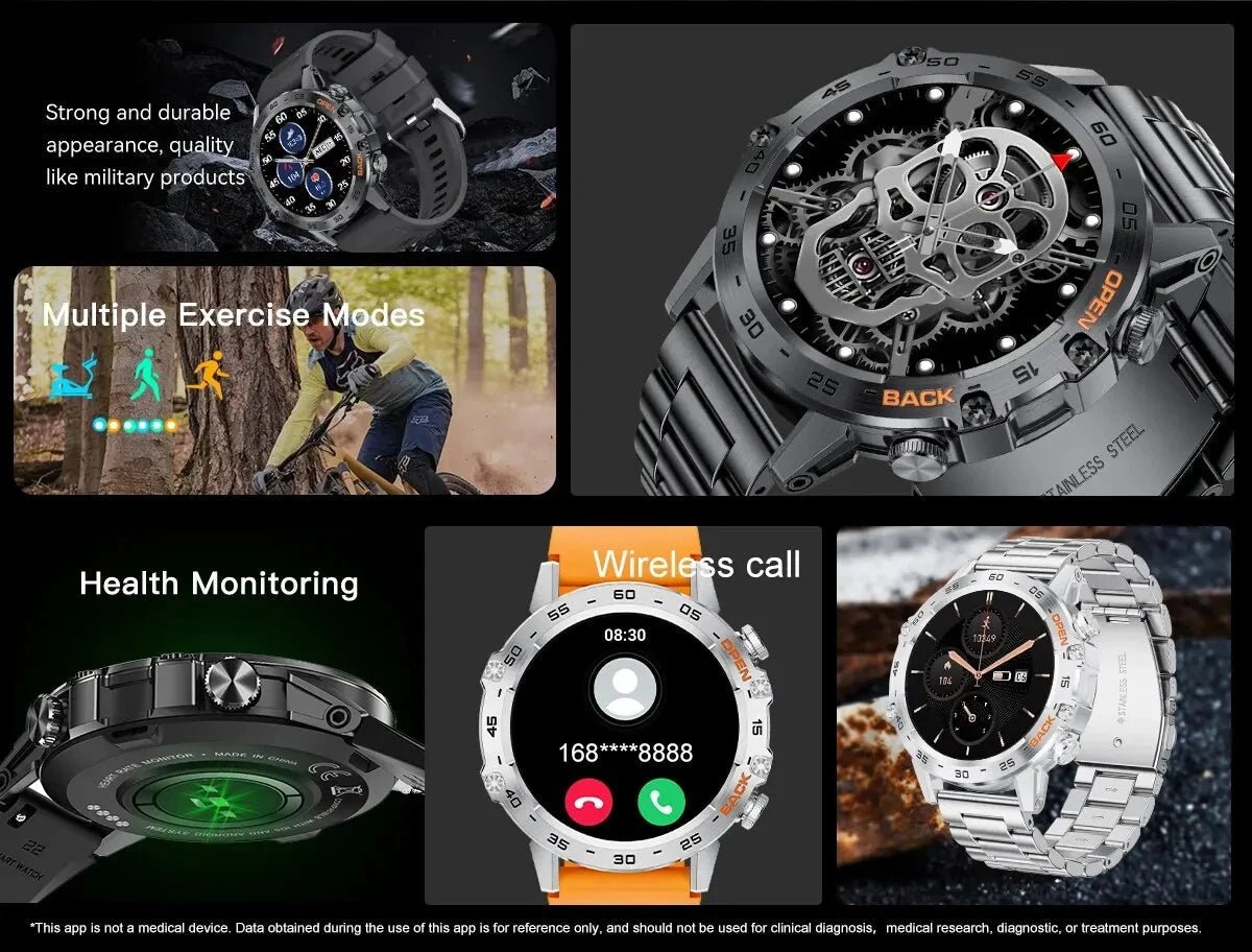 LIGE New1.39" Bluetooth Call Smart Watch Men Outdoor Sport Fitness Heart Rate Health Monitoring Smartwatch for Android IOS Phone - RELUX.STORE