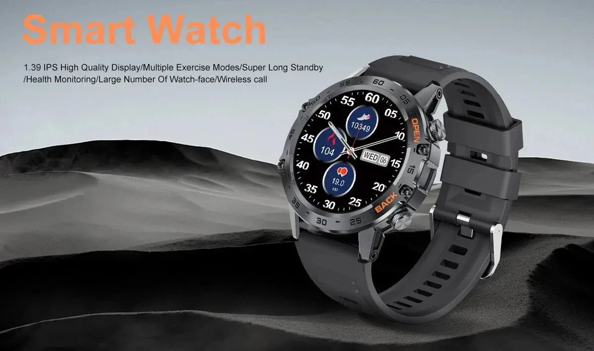 LIGE New1.39" Bluetooth Call Smart Watch Men Outdoor Sport Fitness Heart Rate Health Monitoring Smartwatch for Android IOS Phone - RELUX.STORE