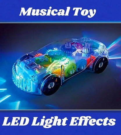 “Light - Up Transparent Gears Police Car Toy – Bump & Go Musical LED Car for Kids, Educational Baby Toy for Boys & Girls” - RELUX.STORE