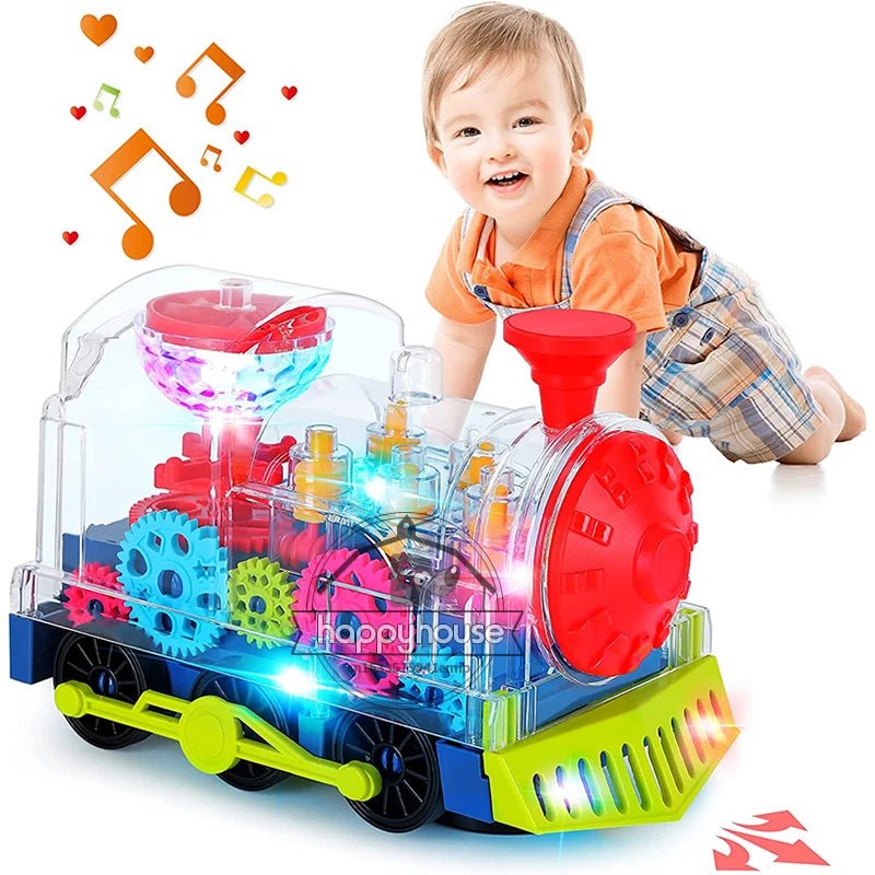 “Light - Up Transparent Gears Police Car Toy – Bump & Go Musical LED Car for Kids, Educational Baby Toy for Boys & Girls” - RELUX.STORE