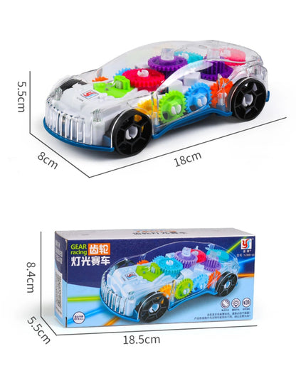 “Light - Up Transparent Gears Police Car Toy – Bump & Go Musical LED Car for Kids, Educational Baby Toy for Boys & Girls” - RELUX.STORE