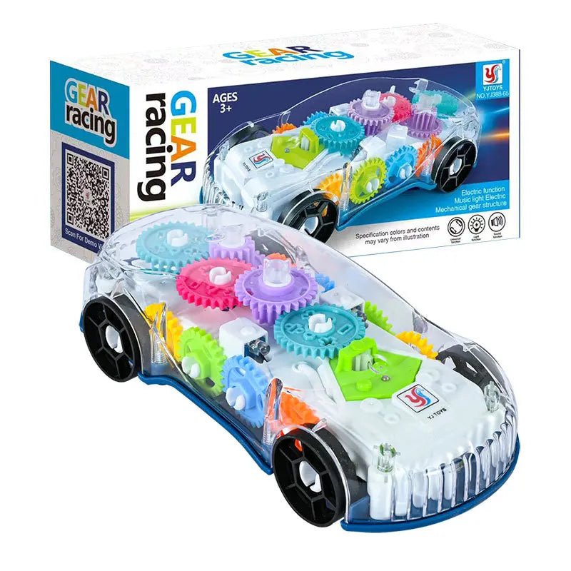 “Light - Up Transparent Gears Police Car Toy – Bump & Go Musical LED Car for Kids, Educational Baby Toy for Boys & Girls” - RELUX.STORE