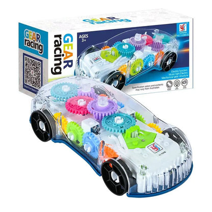 “Light - Up Transparent Gears Police Car Toy – Bump & Go Musical LED Car for Kids, Educational Baby Toy for Boys & Girls” - RELUX.STORE