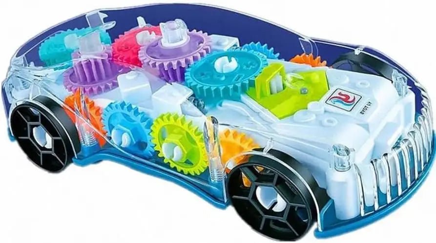 “Light - Up Transparent Gears Police Car Toy – Bump & Go Musical LED Car for Kids, Educational Baby Toy for Boys & Girls” - RELUX.STORE