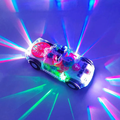 “Light - Up Transparent Gears Police Car Toy – Bump & Go Musical LED Car for Kids, Educational Baby Toy for Boys & Girls” - RELUX.STORE