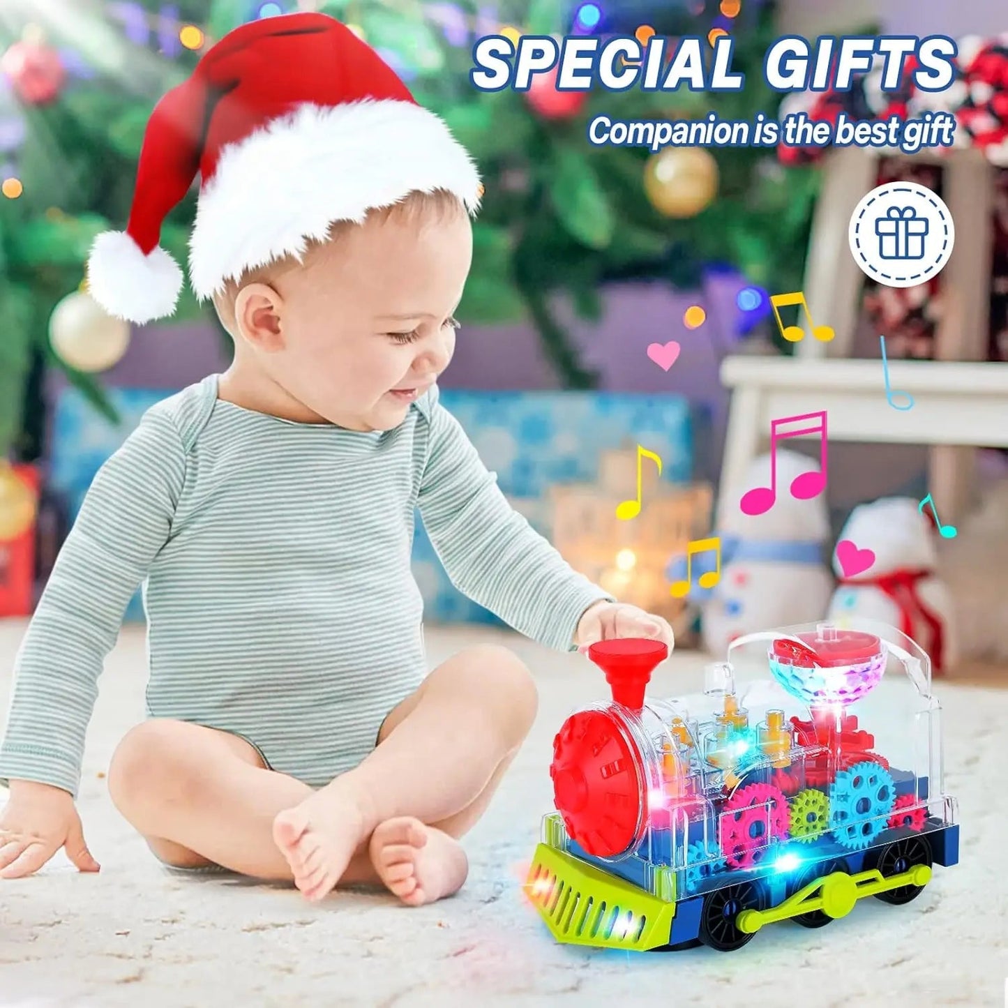 “Light - Up Transparent Gears Police Car Toy – Bump & Go Musical LED Car for Kids, Educational Baby Toy for Boys & Girls” - RELUX.STORE