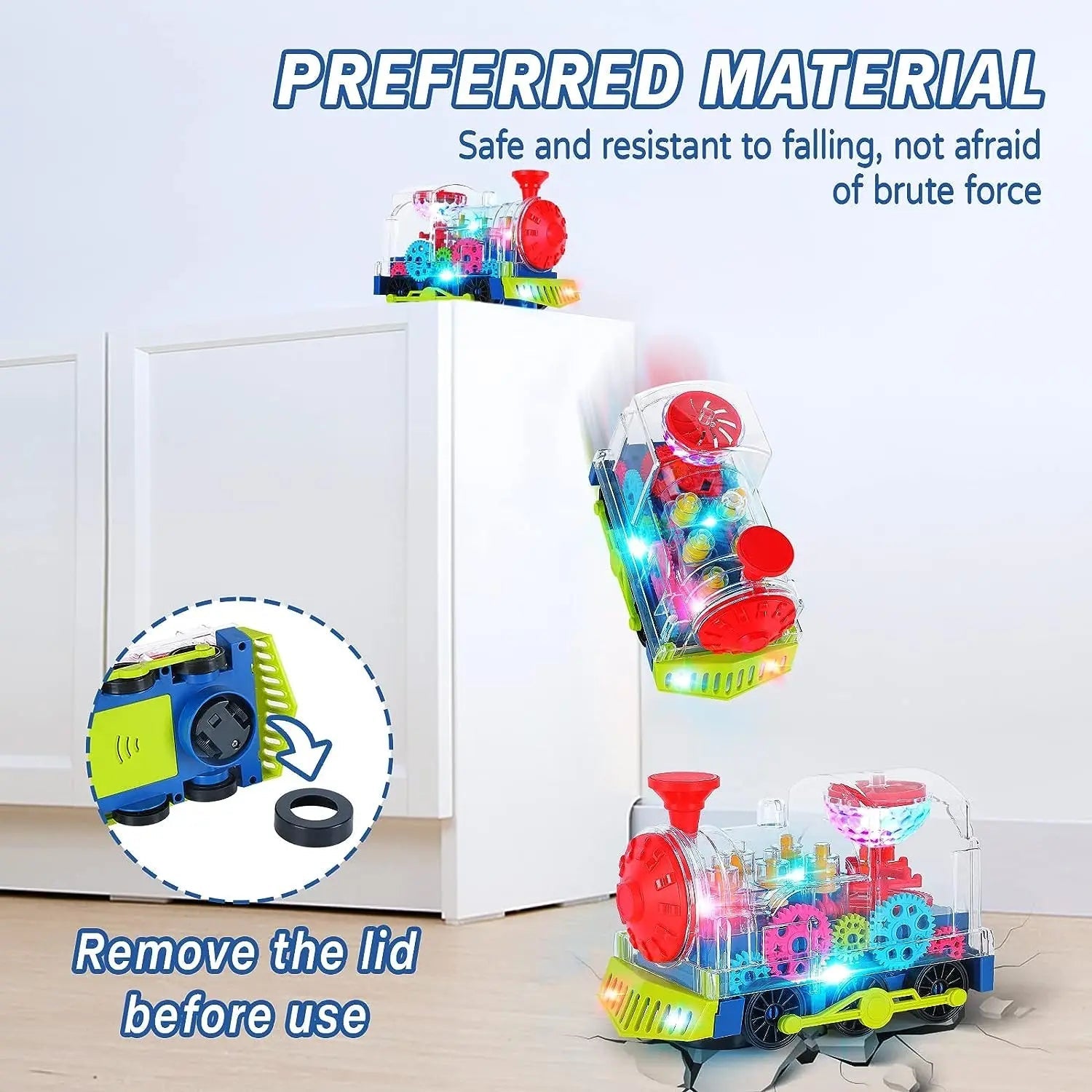 “Light - Up Transparent Gears Police Car Toy – Bump & Go Musical LED Car for Kids, Educational Baby Toy for Boys & Girls” - RELUX.STORE