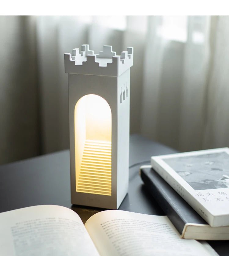 💡 "Lighthouse Table Lamp – Eye Protection Touch Nightlight with USB, Creative Cement Lamp for Bedroom, Sleep & Bedside Décor" - RELUX.STORE