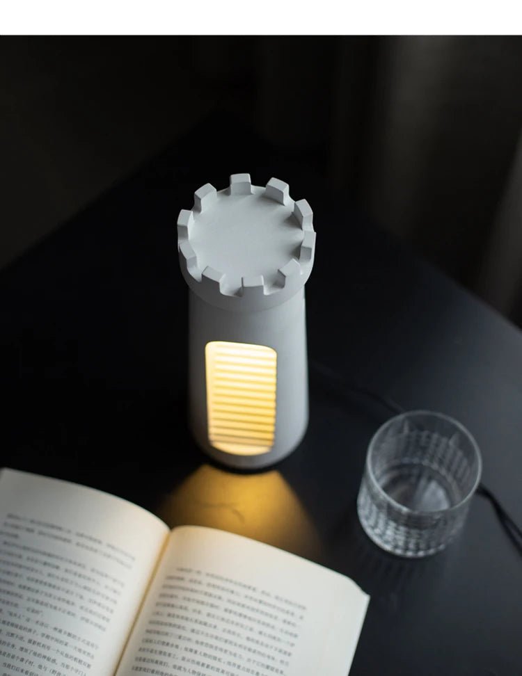 💡 "Lighthouse Table Lamp – Eye Protection Touch Nightlight with USB, Creative Cement Lamp for Bedroom, Sleep & Bedside Décor" - RELUX.STORE
