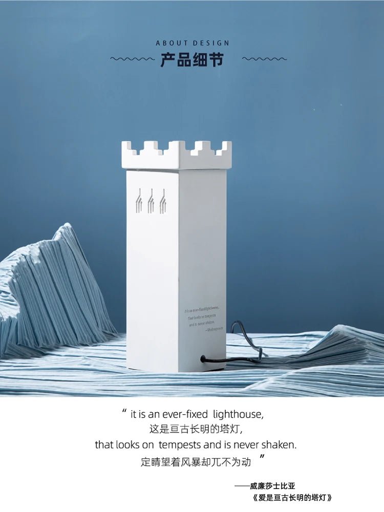 💡 "Lighthouse Table Lamp – Eye Protection Touch Nightlight with USB, Creative Cement Lamp for Bedroom, Sleep & Bedside Décor" - RELUX.STORE