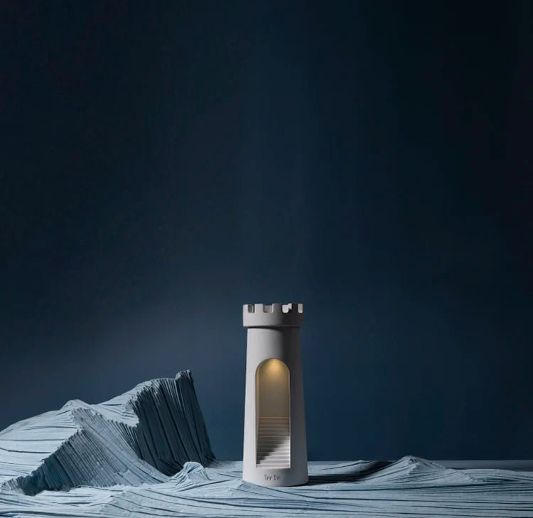 💡 "Lighthouse Table Lamp – Eye Protection Touch Nightlight with USB, Creative Cement Lamp for Bedroom, Sleep & Bedside Décor" - RELUX.STORE