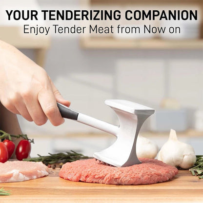 LMETJMA Meat Tenderizer Hammer with Comfortable - Grip Handle Zinc Alloy Meat Hammer Tenderizer Kitchen Meat Mallet Pounder JT329 - RELUX.STORE