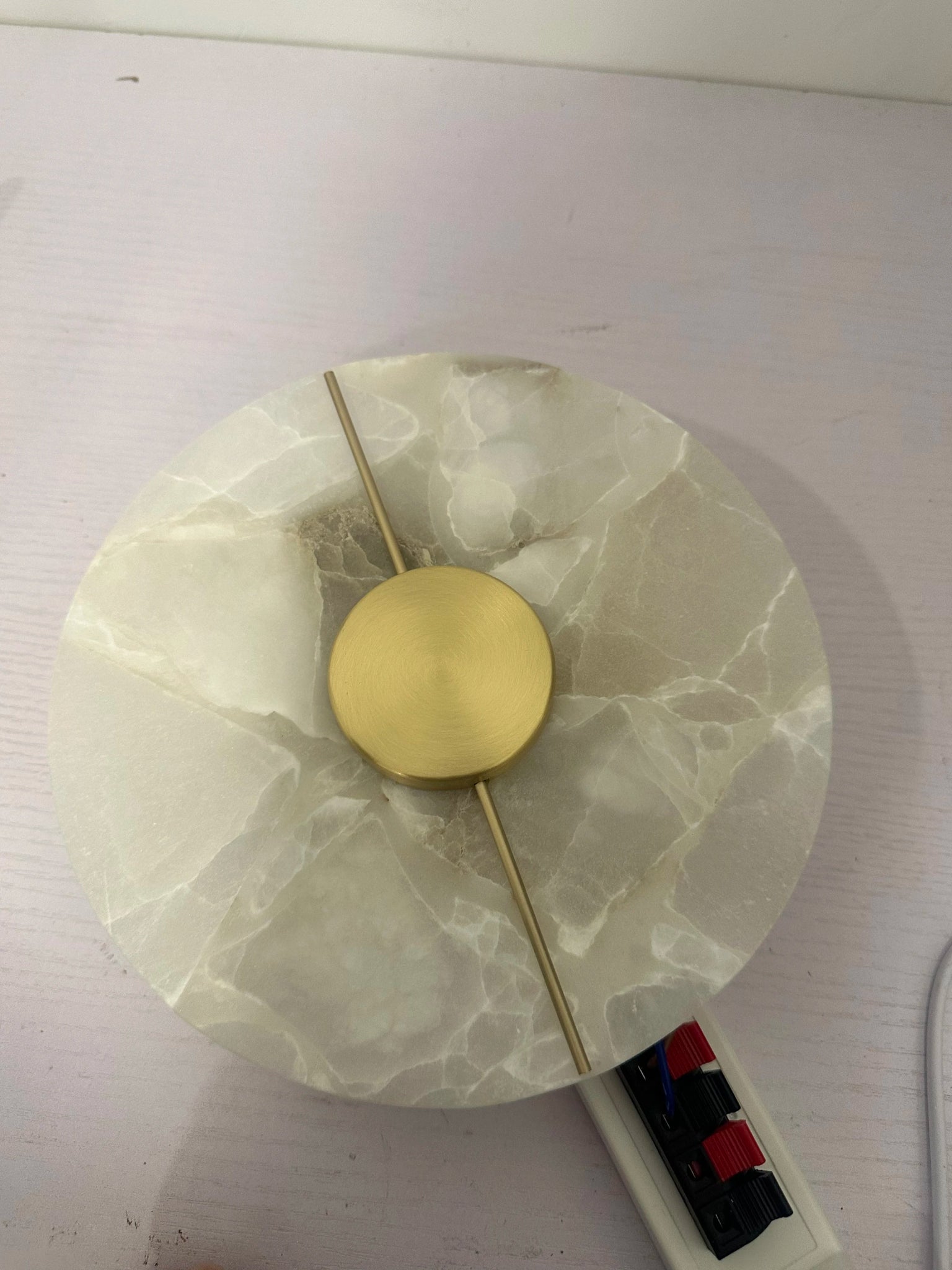 “LUMA Modern Luxury Marble Wall Light – Alabaster Sconce for Bedroom, Bedside, Living Room & Indoor Decor” - RELUX.STORE