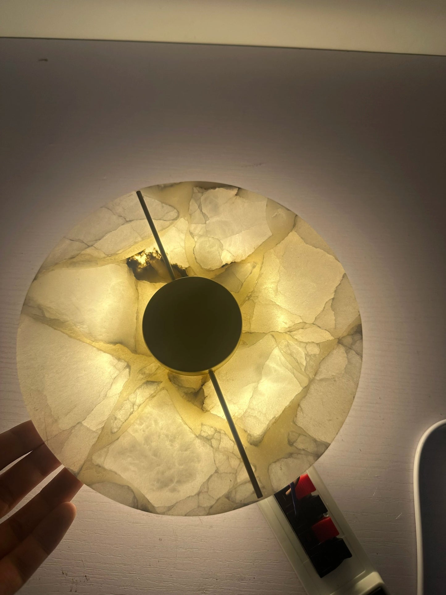 “LUMA Modern Luxury Marble Wall Light – Alabaster Sconce for Bedroom, Bedside, Living Room & Indoor Decor” - RELUX.STORE