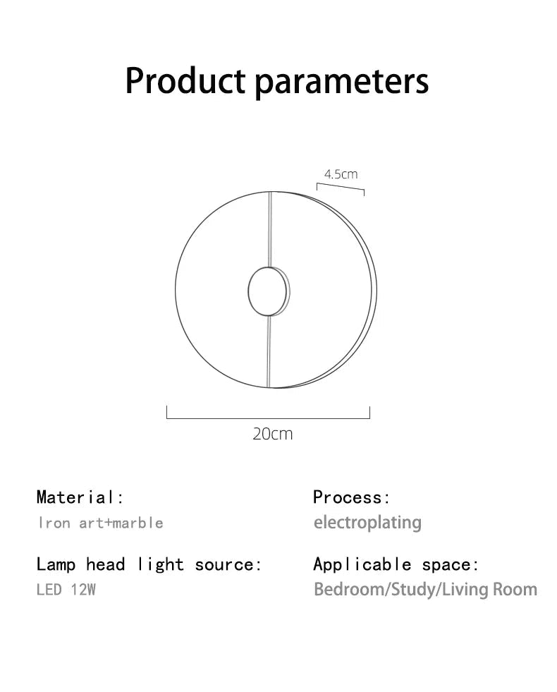 “LUMA Modern Luxury Marble Wall Light – Alabaster Sconce for Bedroom, Bedside, Living Room & Indoor Decor” - RELUX.STORE