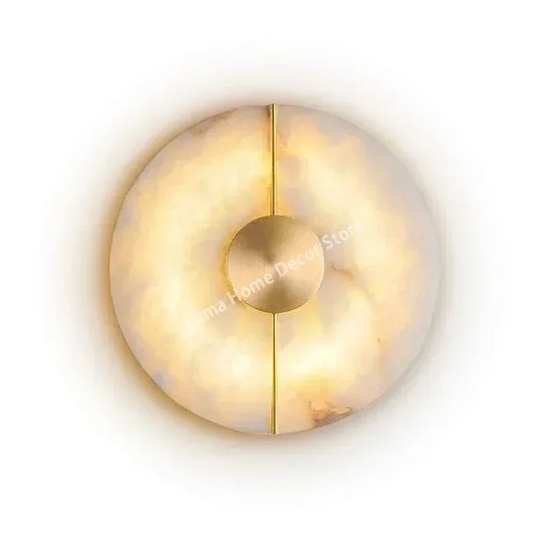 “LUMA Modern Luxury Marble Wall Light – Alabaster Sconce for Bedroom, Bedside, Living Room & Indoor Decor” - RELUX.STORE