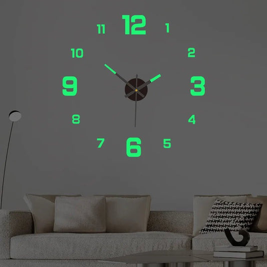 Luminous Digital Clock DIY Stereoscopic Wall Clock Silent Clock Living Room Bedroom Wall Clock Home Decorations - RELUX.STORE