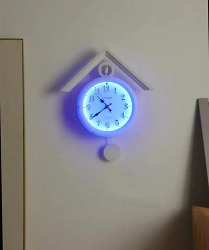 Luminous Wall Clock Luxury Cuckoo Clocks Led Watch Retro Table Clock Bedroom Silent Living Room Decoration Elegant Room Ornament - RELUX.STORE