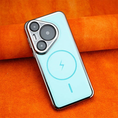 Luxury Business Plating Leather Magnetic Case for Huawei Pura 80/70 Pro & Pura 80 Ultra – Magsafe Compatible, Shockproof Wireless Charging Cover - RELUX.STORE