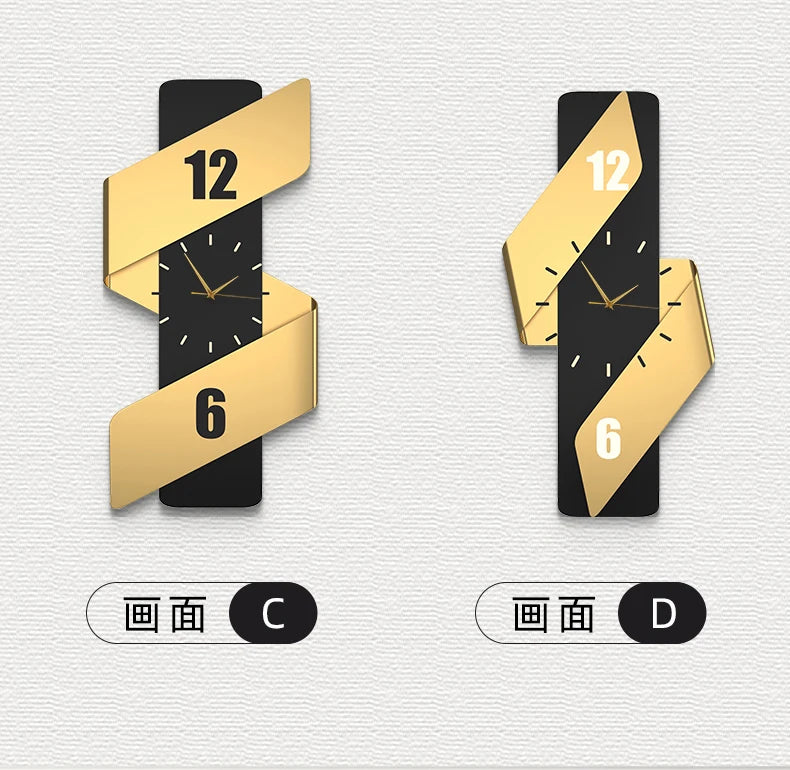 Luxury Digital Wall Clocks Living Room Art Mural Big Size Modern Wall Watch Minimalist Silent Horloge Murale Home Decoration - RELUX.STORE