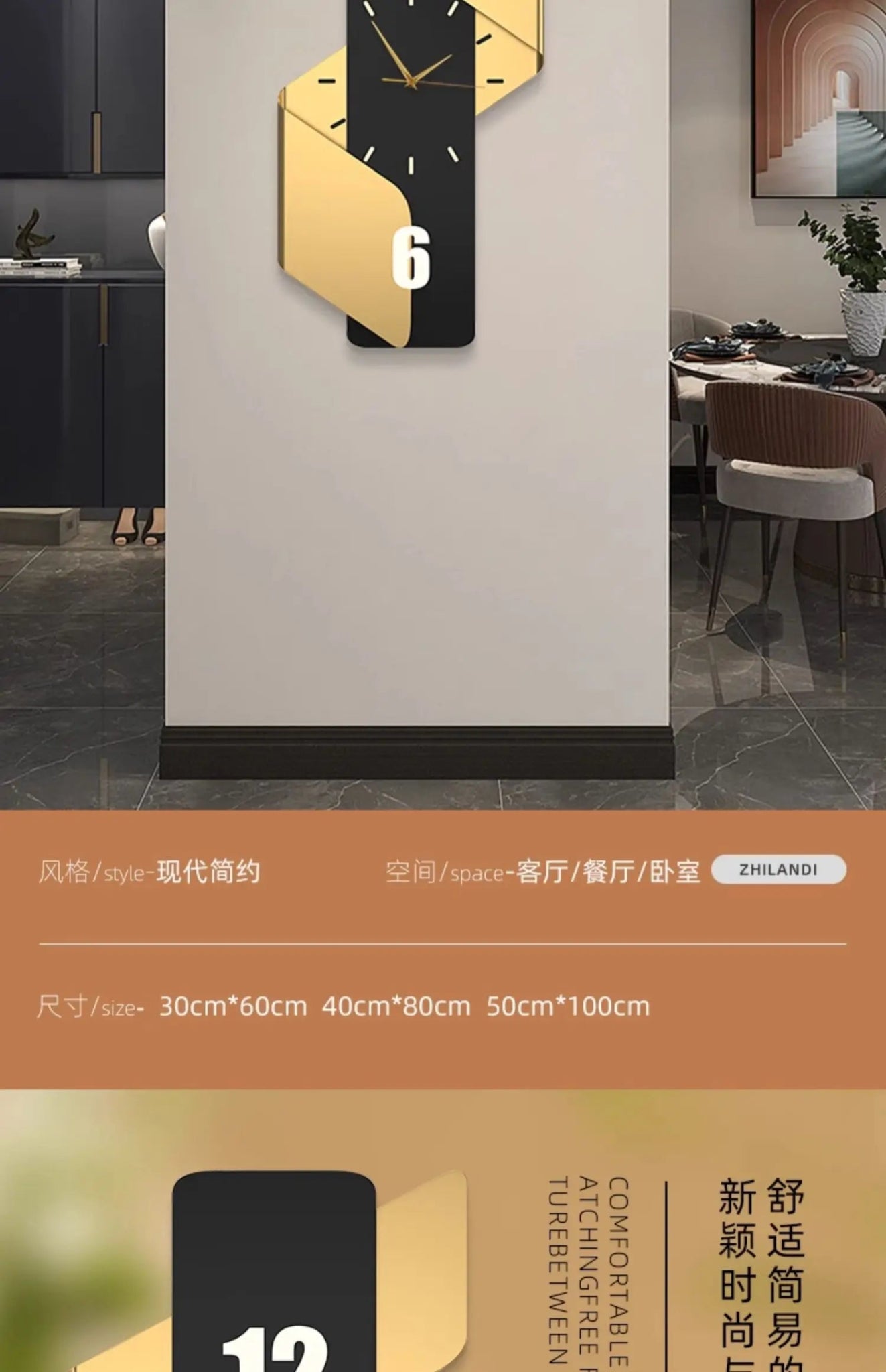 Luxury Digital Wall Clocks Living Room Art Mural Big Size Modern Wall Watch Minimalist Silent Horloge Murale Home Decoration - RELUX.STORE