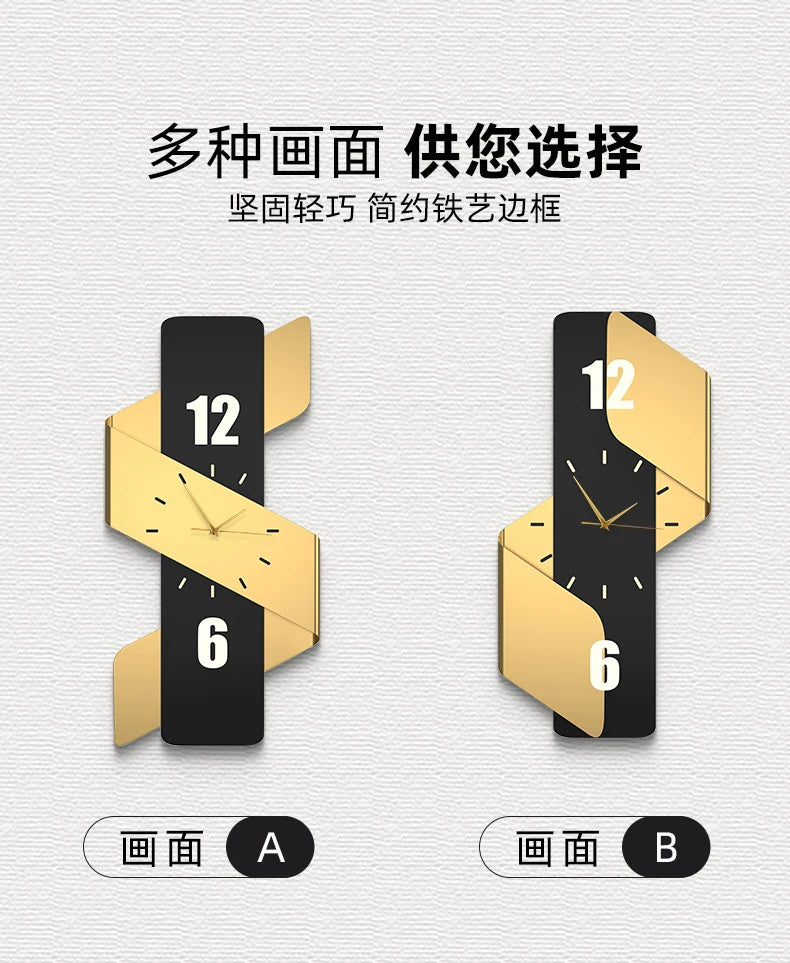 Luxury Digital Wall Clocks Living Room Art Mural Big Size Modern Wall Watch Minimalist Silent Horloge Murale Home Decoration - RELUX.STORE