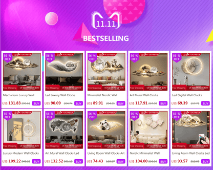 Luxury Digital Wall Clocks Living Room Art Mural Big Size Modern Wall Watch Minimalist Silent Horloge Murale Home Decoration - RELUX.STORE