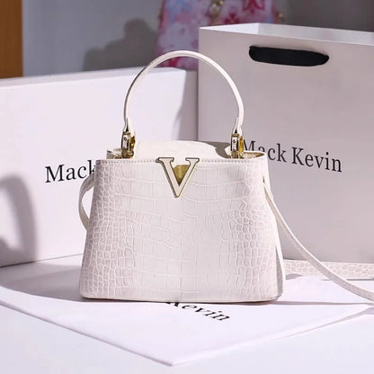 Luxury Fashion White Leather Women Handbags 2024 New Female Small Shoulder Messenger Bag Crossbody Portable Shell Bags - RELUX.STORE