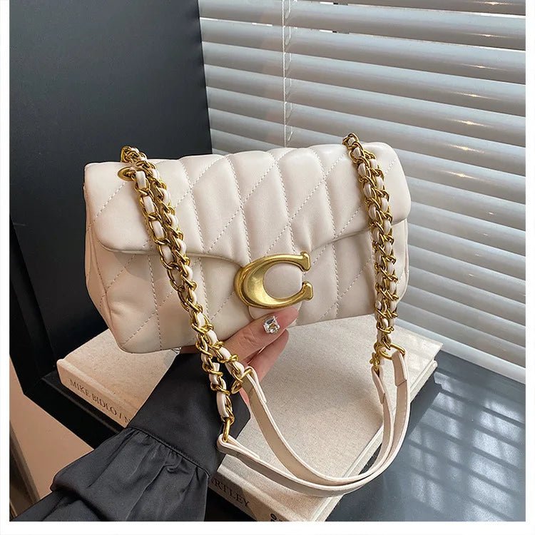 Luxury Fashion Women's Chain Handbag PU Leather Girls Shoulder Messenger Bag Brand lightweight Commuting Bag Tassel Square Bag - RELUX.STORE