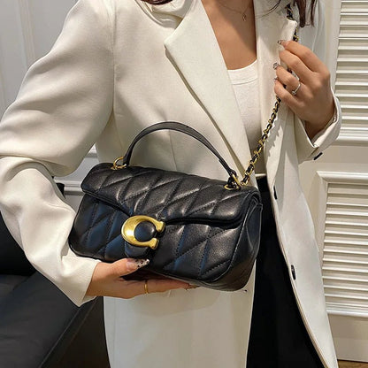 Luxury Fashion Women's Chain Handbag PU Leather Girls Shoulder Messenger Bag Brand lightweight Commuting Bag Tassel Square Bag - RELUX.STORE