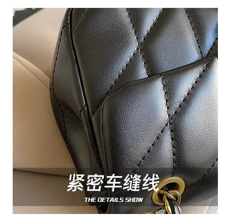 Luxury Fashion Women's Chain Handbag PU Leather Girls Shoulder Messenger Bag Brand lightweight Commuting Bag Tassel Square Bag - RELUX.STORE