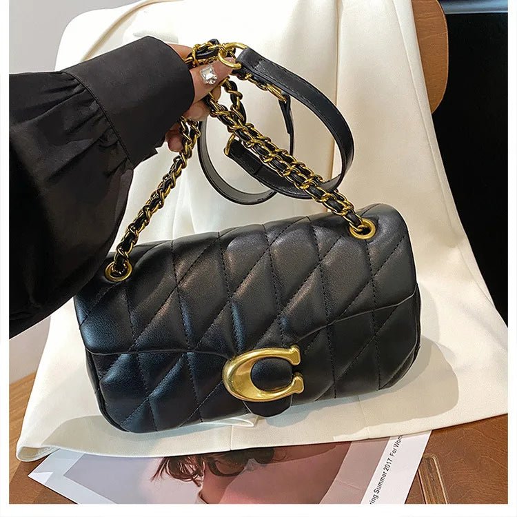 Luxury Fashion Women's Chain Handbag PU Leather Girls Shoulder Messenger Bag Brand lightweight Commuting Bag Tassel Square Bag - RELUX.STORE