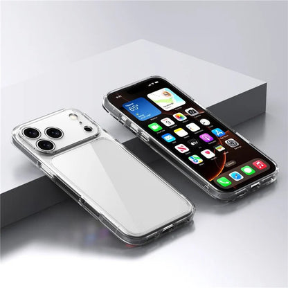 "Luxury Hybrid Transparent Shockproof Case for iPhone 17 Pro Max / 17 Air / 17 Pro Max – Clear Hard Acrylic Protective Back Cover" - RELUX.STORE