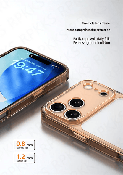 "Luxury Hybrid Transparent Shockproof Case for iPhone 17 Pro Max / 17 Air / 17 Pro Max – Clear Hard Acrylic Protective Back Cover" - RELUX.STORE