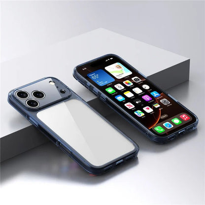 "Luxury Hybrid Transparent Shockproof Case for iPhone 17 Pro Max / 17 Air / 17 Pro Max – Clear Hard Acrylic Protective Back Cover" - RELUX.STORE
